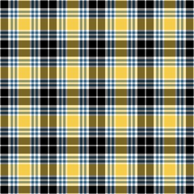 kesintisiz sarı, beyaz, siyah & mavi kareli