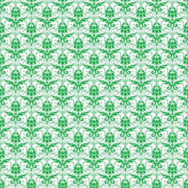 kesintisiz beyaz & yeşil Şam