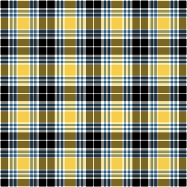 Seamless Yellow, White, Black, & Blue Plaid Royalty Free Stock Photos