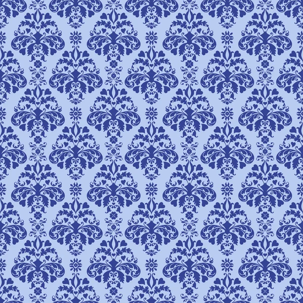 Seamless Blue Damask — Stock Photo, Image