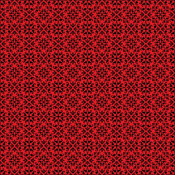 Naadloze rood & zwart damast — Stockfoto