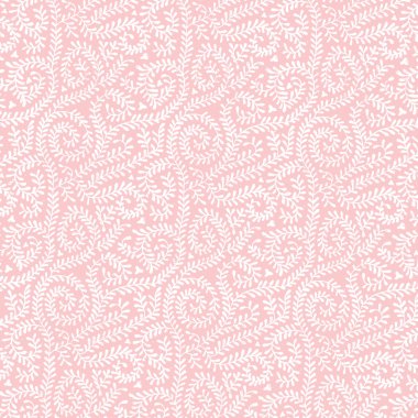 Beyaz pastel pembe asma deseni