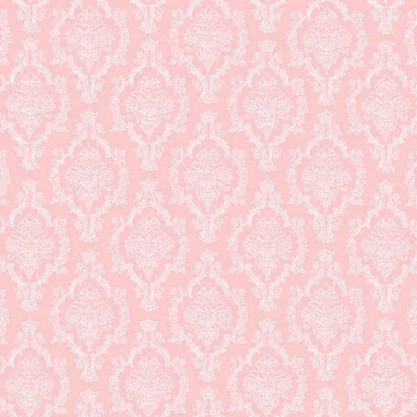 Άνευ ραφής παστέλ ροζ & λευκό damask Royalty Free Φωτογραφίες Αρχείου