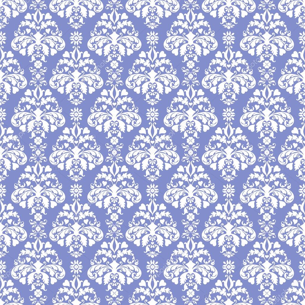 Blue & White Damask