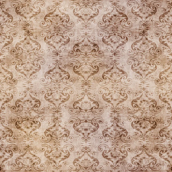 Seamless Chocolate Brown Antique Style Tapestry — Stockfoto