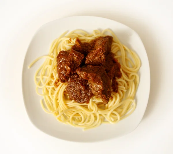 Spaghetti with beef — Stock Photo, Image