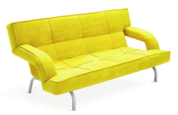 Sofá amarelo — Fotografia de Stock