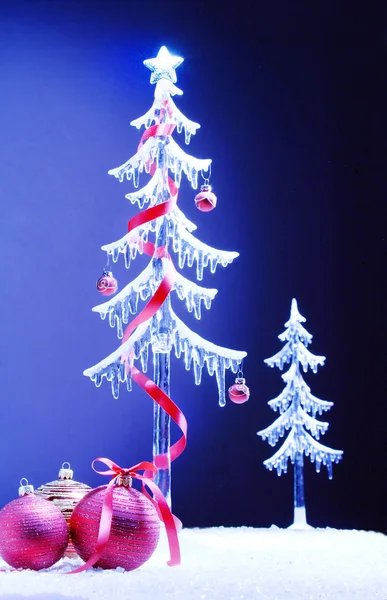 Κάρτα χριστουγεννιάτικου δέντρου — Φωτογραφία Αρχείου