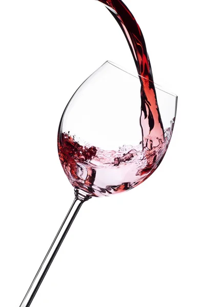 Weinspritzer isoliert auf weißem Hintergrund — Stockfoto