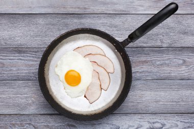 kızarmış yumurta ve jambon Kahvaltı