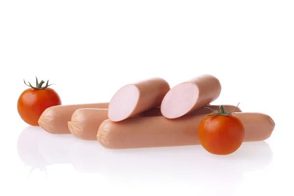 Fresh hot dog sausage