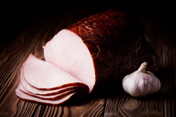 Fresh smoked ham — Stock Photo, Image