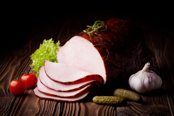 Fresh smoked ham — Stock Photo, Image