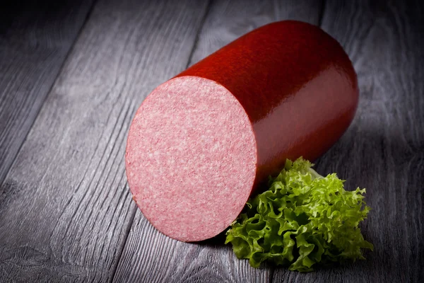 Fresh salami sausage Stock Image