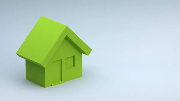 House Icoon Een Witte Achtergrond Visualisatie Miniatuur Kas Voor Vastgoedconcepten — Stockfoto