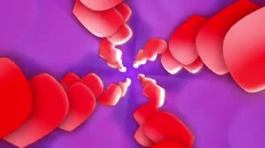 Kırmızı kalpler tutkulu