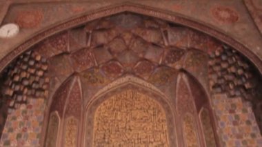 Colorful Ceiling And Old Wall - Tilt - Up To Down