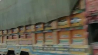 Driving Fast Past Traffic Jam - Slide - Right To Left