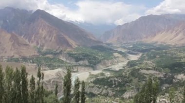 Landscape Of Mountains And Trees - Pan - Left To Right