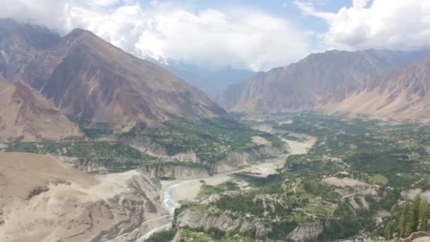 Mountain Landscape Water Source Clouds Static — Stock videók