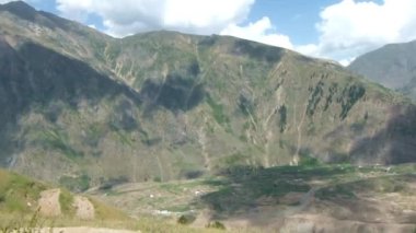 Mountains Landscape Under Sky - Pan - Left To Right