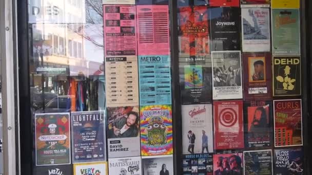 Concert Poster Window Static – Stock-video