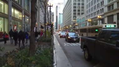 Cars Stopping At Light Near People Walking - Static