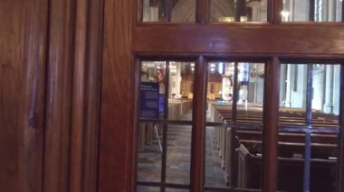 Church View Through Window - Slide - Left To Right