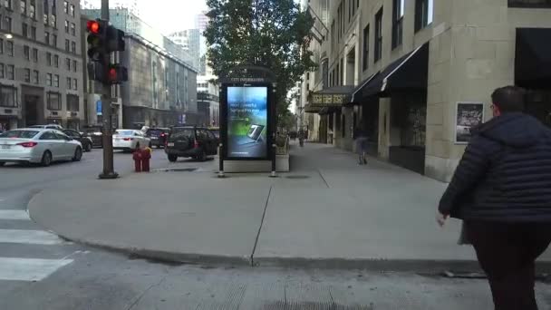 People Walking Jackets Street Slide Forward — Video