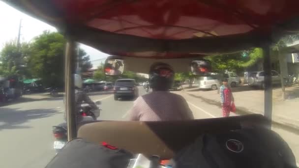 Voiture Ouverte Conduite Cambodge Statique Blurry Shaky — Video