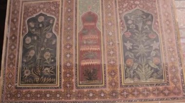 Paintings On Wall And Colorful Ceiling - Tilt Down To Up Then Spin Around