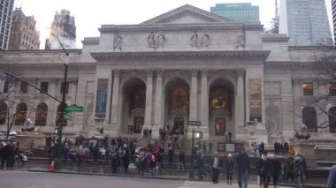 Library Near People In Street - Static