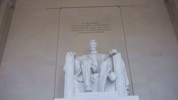 Abraham Lincoln Statue Static — 图库视频影像
