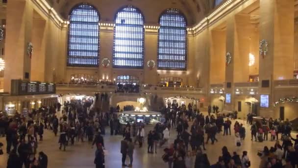 Folkets Grand Central Tågstation Från Ovan — Stockvideo