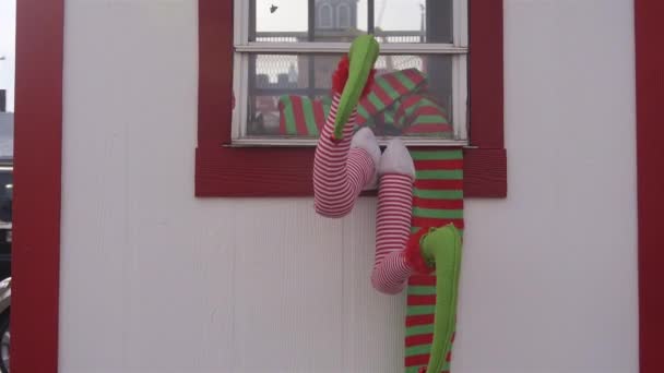 Weihnachtsdekoration Fenster — Stockvideo