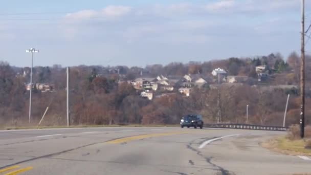 Driving Road Surrounded Flora — Stock Video