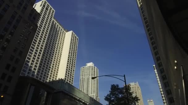 Buildings Blue Sky Slide Forward — стоковое видео