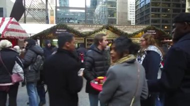 Walking Near People And Market Stands - Slide Forward