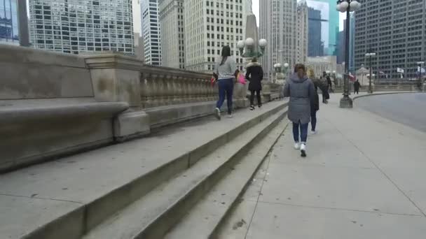 Walking See View Bridge Slide Forward — Stock Video