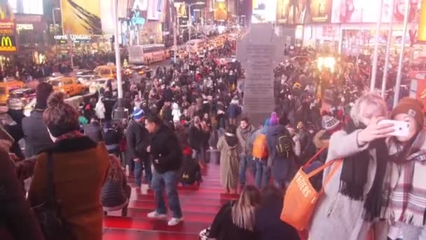 Widok Zatłoczony Plac Budynki — Wideo stockowe