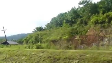  Passing By Flora And House Near Mountains - Slide - Right To Left