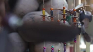 Hindistan Cevizlerinin Önündeki Rüzgarda Asılı Dekorasyonlar.