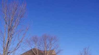 Kuru Ağaçların Yanındaki Güzel Ev - Eğik - Yukarı Aşağı.