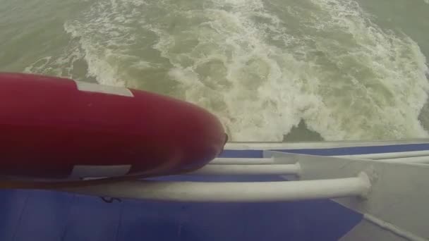 Zurück Vom Motorboot Auf Dem Wasser — Stockvideo