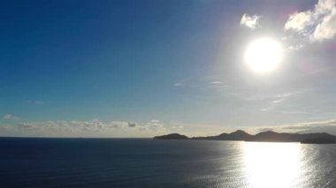  Silhouette Of Sea with Mountains and Sun - Static