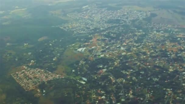 Gran Vista Superior Belo Horizonte Desde Una Ventana Avión Convertido — Vídeo de stock