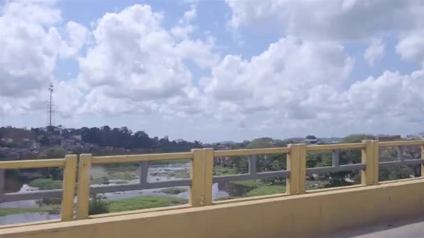 Przejście Przez Żółty Most Tle — Wideo stockowe
