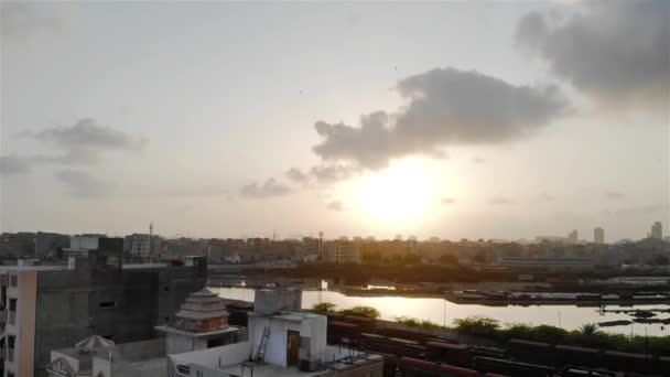 Beautiful Sunset View Karachi City — ストック動画