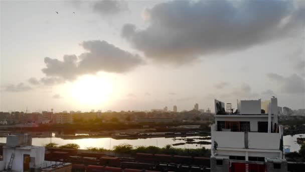 Beautiful Sunset View Karachi City — ストック動画