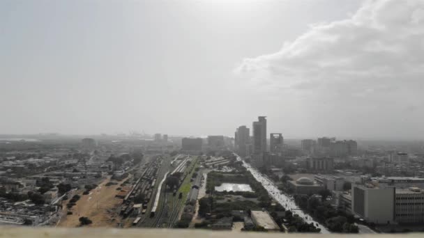 Top Aerial View Karachi City Colorful Buildings Many Trees — Vídeos de Stock